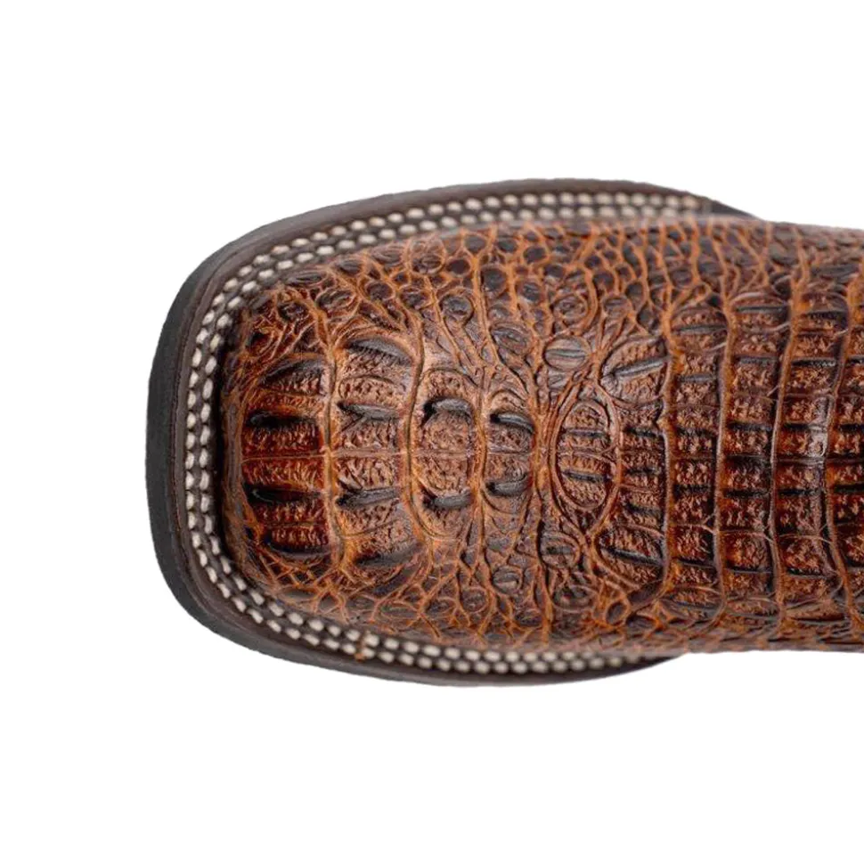 Stampede Croco Print Square Toe Cowboy Boots