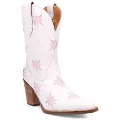 Starburst Tooled Inlay Snip Toe Pull On Cowboy Booties
