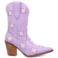 Starburst Tooled Inlay Snip Toe Pull On Cowboy Booties