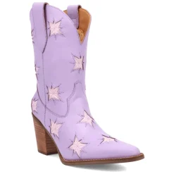 Starburst Tooled Inlay Snip Toe Pull On Cowboy Booties