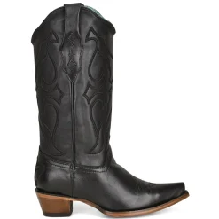 Stitch Embroidered Snip Toe Cowboy Boots