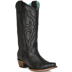 Stitch Embroidered Snip Toe Cowboy Boots