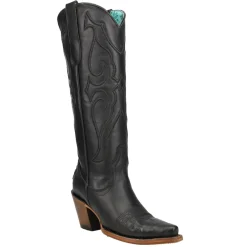 Stitch Pattern Embroidered Snip Toe Cowboy Boots