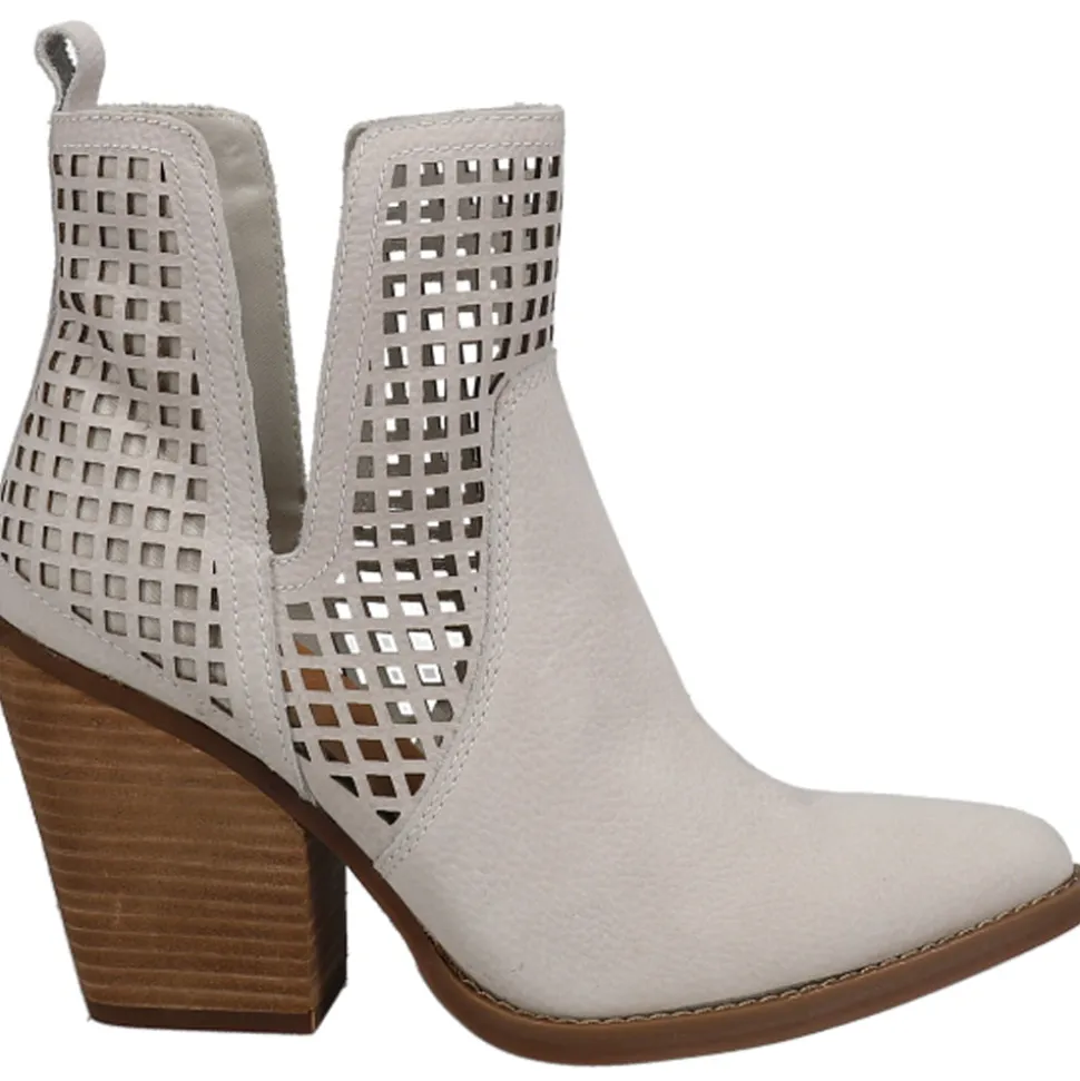 Stop N Stare Cut-Outs Pull On Pointed Toe Cowboy Booties