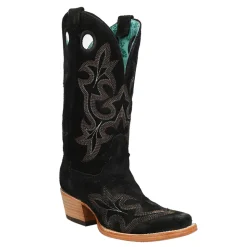 Suede Embroidered Square Toe Cowboy Boots