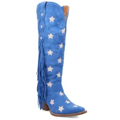 Super Star Fringe Tooled Inlay Snip Toe Cowboy Boots