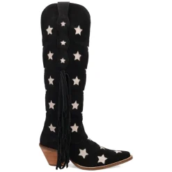 Super Star Fringe Tooled Inlay Snip Toe Cowboy Boots