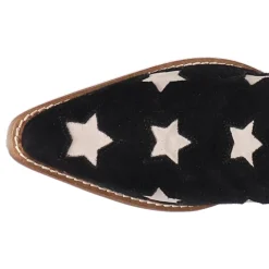 Super Star Fringe Tooled Inlay Snip Toe Cowboy Boots
