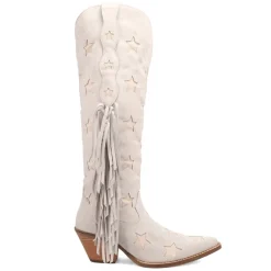 Super Star Fringe Tooled Inlay Snip Toe Cowboy Boots