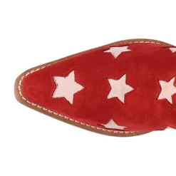 Super Star Fringe Tooled Inlay Snip Toe Cowboy Boots