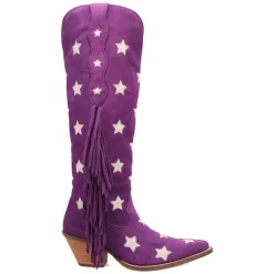 Super Star Fringe Tooled Inlay Snip Toe Cowboy Boots