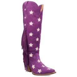 Super Star Fringe Tooled Inlay Snip Toe Cowboy Boots