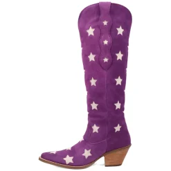 Super Star Fringe Tooled Inlay Snip Toe Cowboy Boots