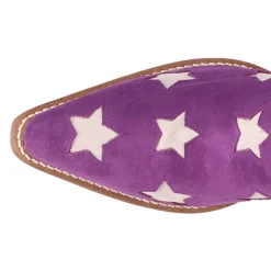 Super Star Fringe Tooled Inlay Snip Toe Cowboy Boots
