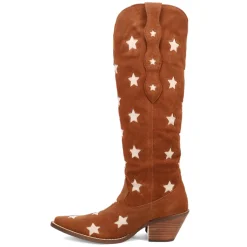 Super Star Fringe Tooled Inlay Snip Toe Cowboy Boots
