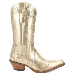 Sweet Treat Metallic Studded Snip Toe Cowboy Boots