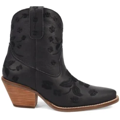 Sweetheart Floral Embroidered Snip Toe Cowboy Booties