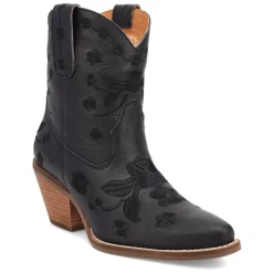 Sweetheart Floral Embroidered Snip Toe Cowboy Booties