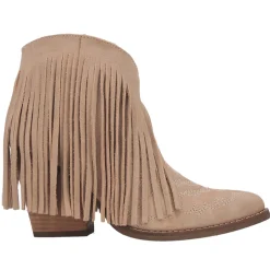 Tangles Fringe Embroidered Pointed Toe Cowboy Booties