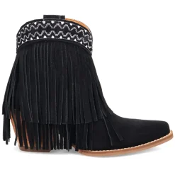 Tapadero Southwest Fringe Snip Toe Cowboy Booties