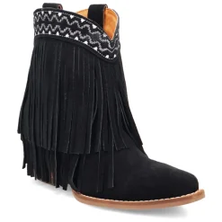 Tapadero Southwest Fringe Snip Toe Cowboy Booties