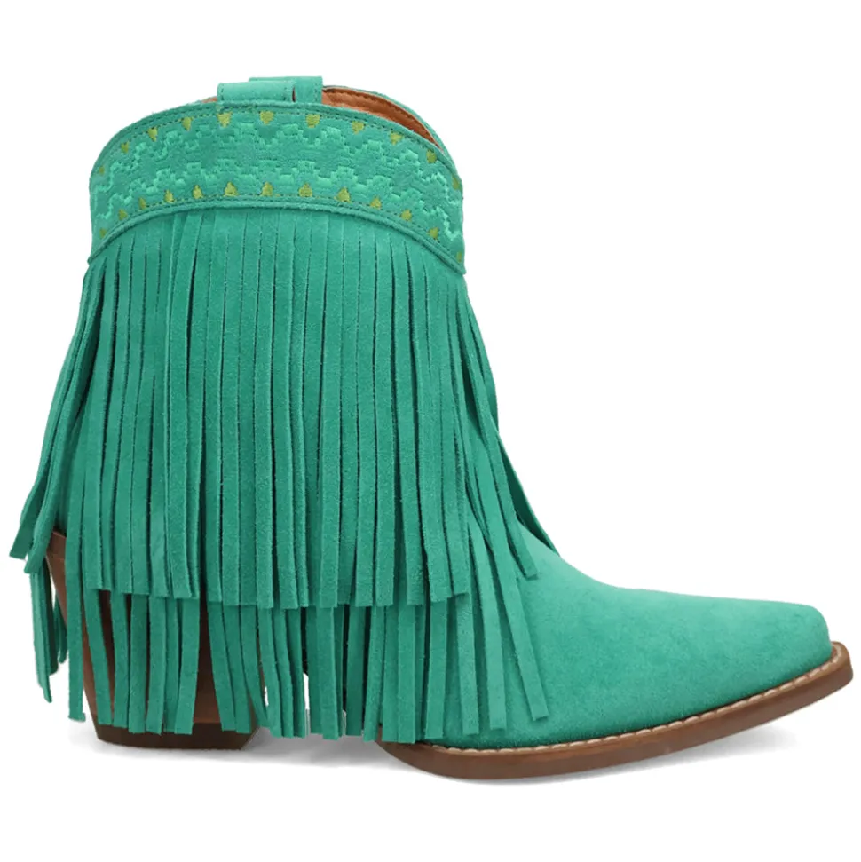 Tapadero Southwest Fringe Snip Toe Cowboy Booties