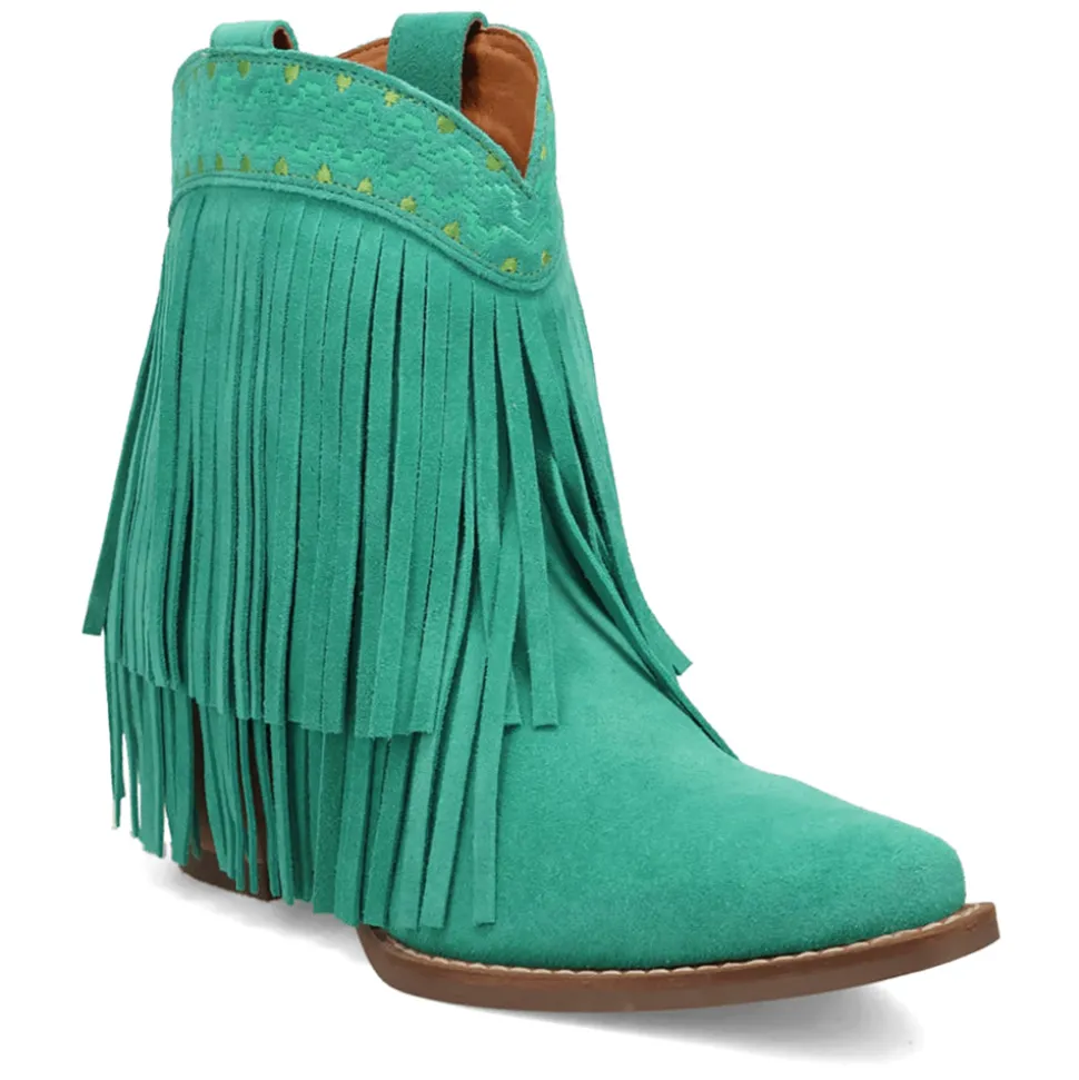 Tapadero Southwest Fringe Snip Toe Cowboy Booties