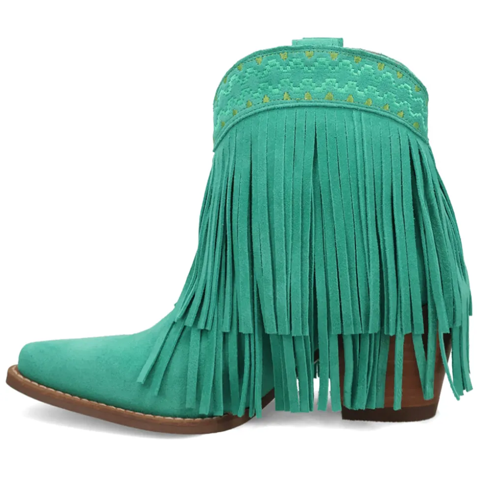 Tapadero Southwest Fringe Snip Toe Cowboy Booties