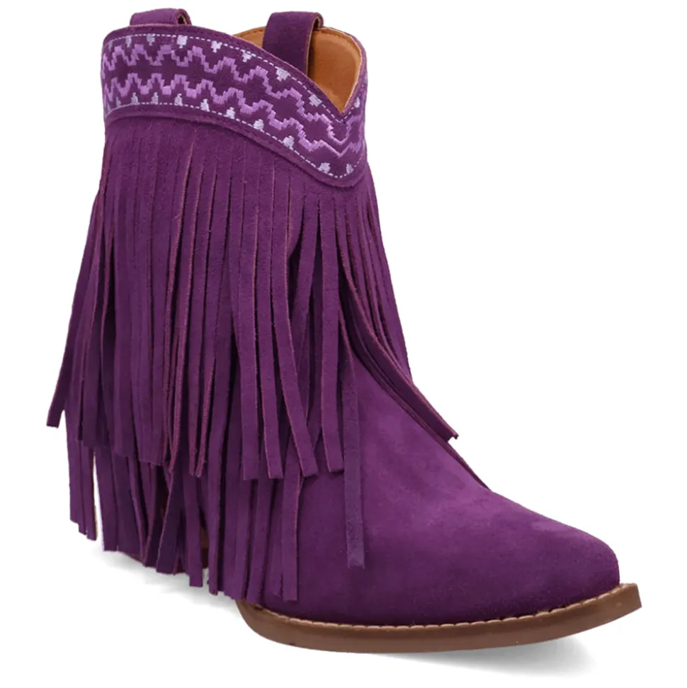 Tapadero Southwest Fringe Snip Toe Cowboy Booties