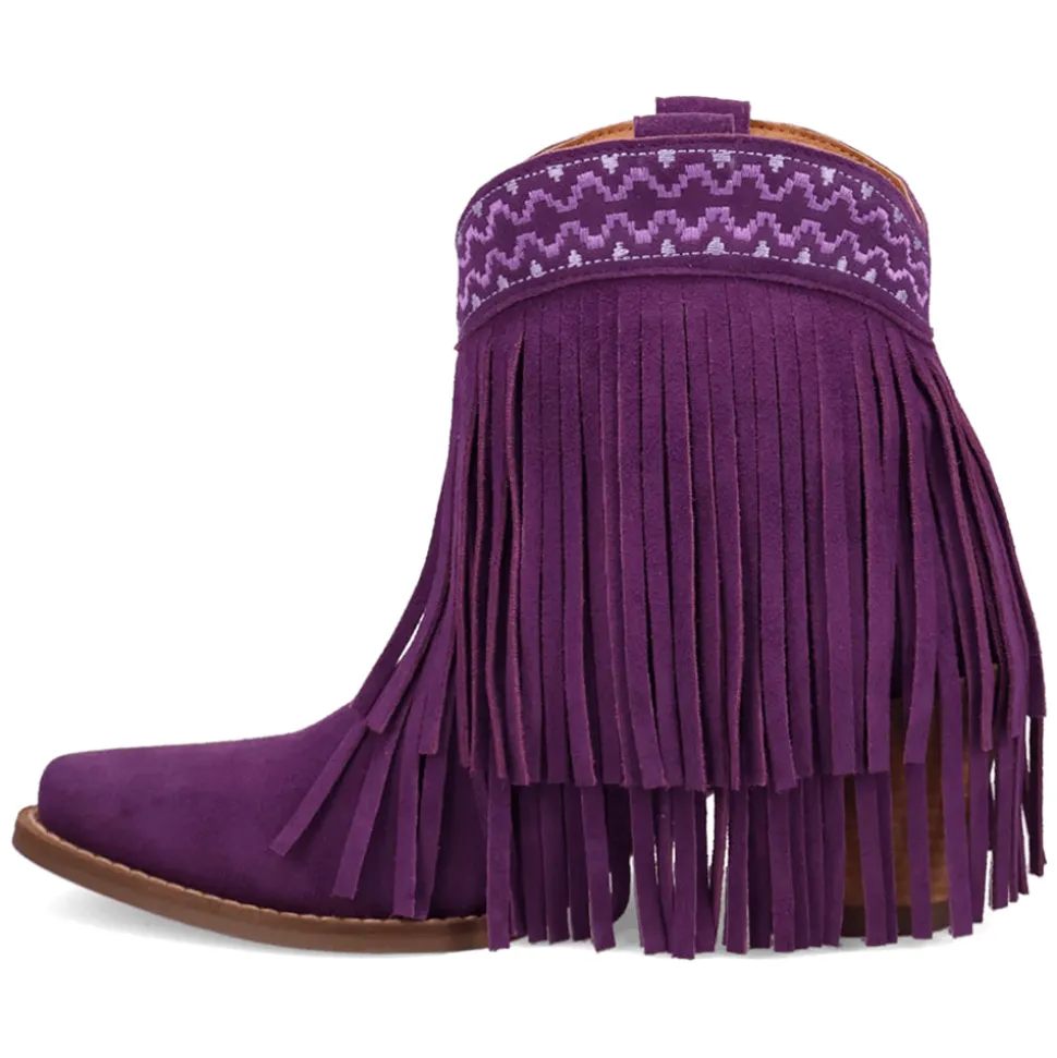 Tapadero Southwest Fringe Snip Toe Cowboy Booties