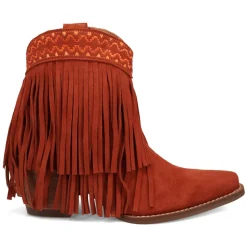 Tapadero Southwest Fringe Snip Toe Cowboy Booties