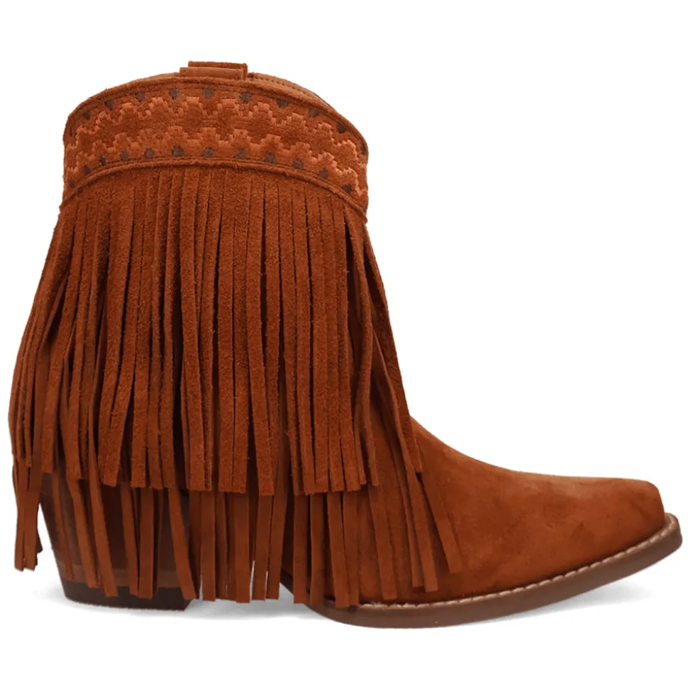 Tapadero Southwest Fringe Snip Toe Cowboy Booties