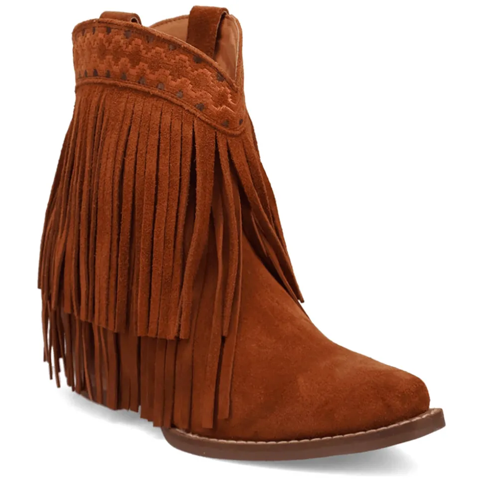 Tapadero Southwest Fringe Snip Toe Cowboy Booties