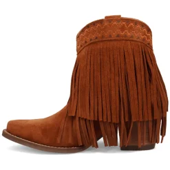 Tapadero Southwest Fringe Snip Toe Cowboy Booties