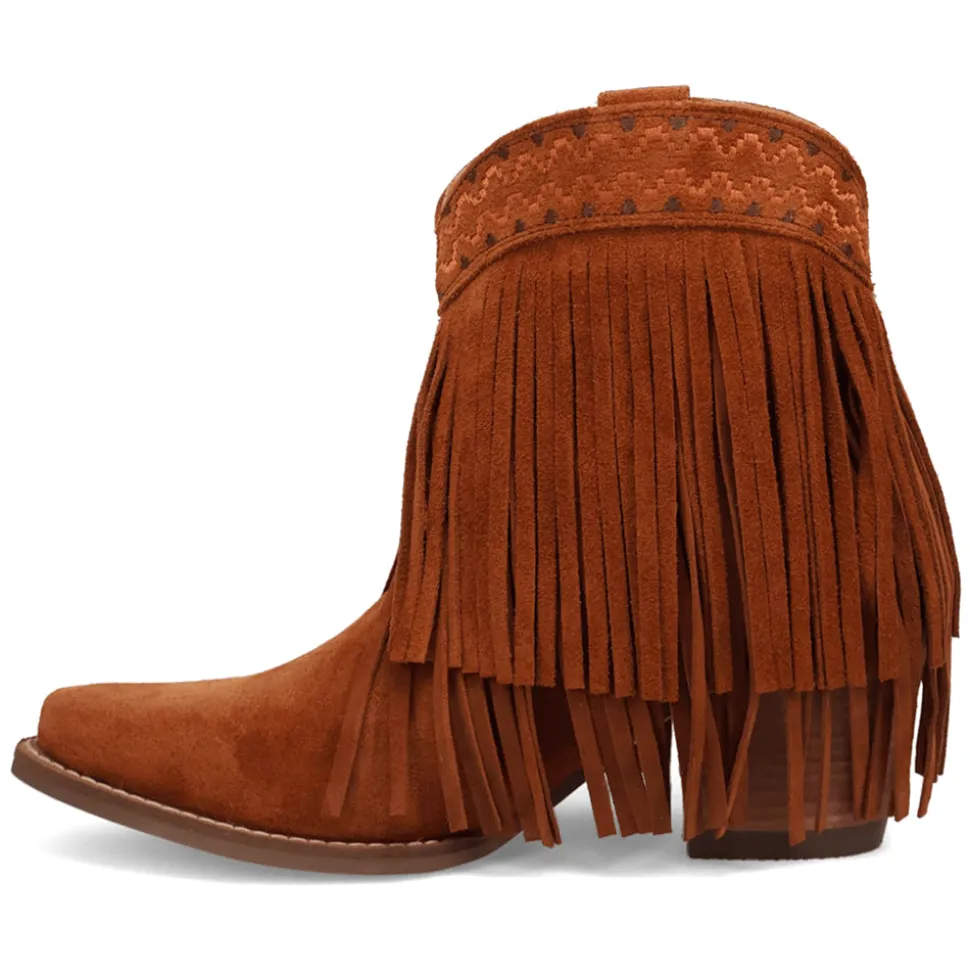 Tapadero Southwest Fringe Snip Toe Cowboy Booties