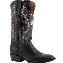 Taylor Teju Lizard Round Toe Cowboy Boots