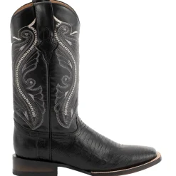 Taylor Teju Lizard Square Toe Cowboy Boots