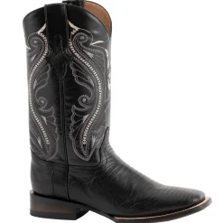 Taylor Teju Lizard Square Toe Cowboy Boots