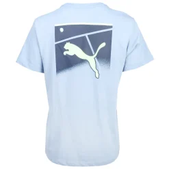 Tennis Court Graphic Crew Neck Short Sleeve T-Shirt
