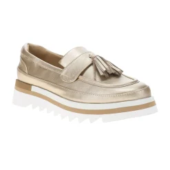 Tess Metallic Lug Sole Platform Loafers