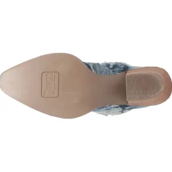 Texas Tornado Denim Embroidered Snip Toe Cowboy Boots