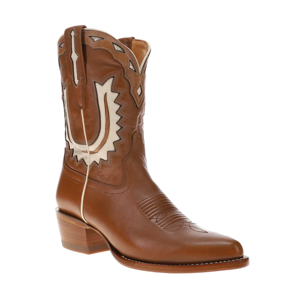 The Jolene Inlay Pointed Toe Cowboy Booties