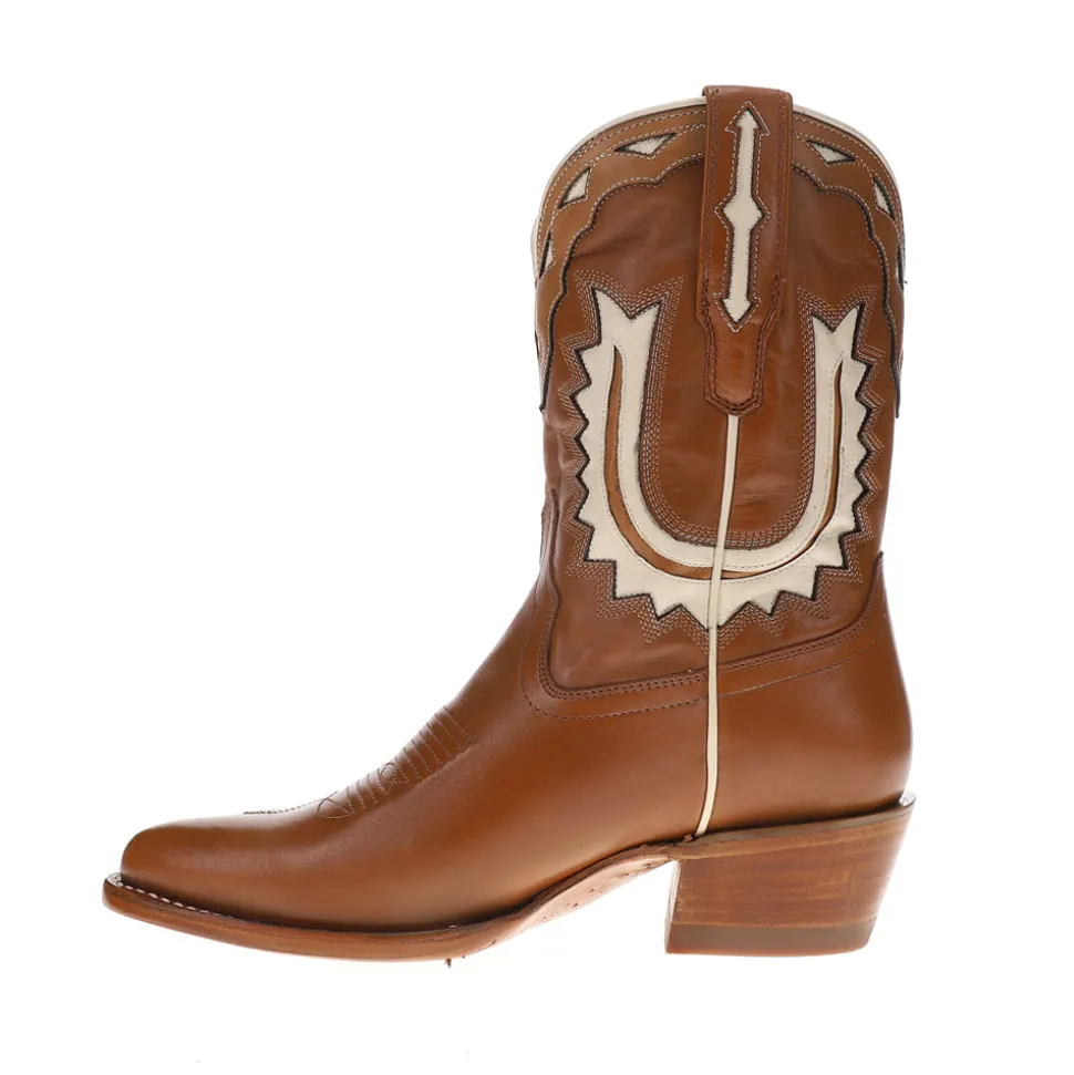 The Jolene Inlay Pointed Toe Cowboy Booties