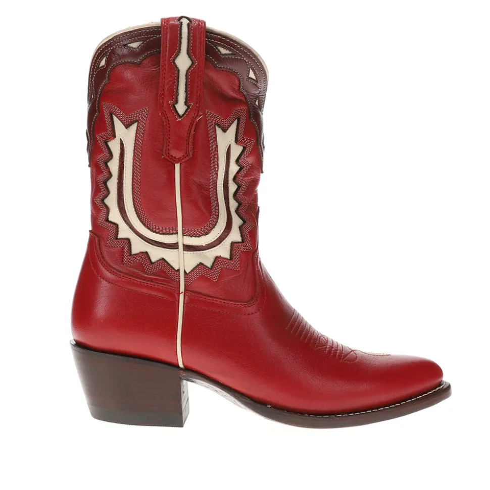 The Jolene Inlay Pointed Toe Cowboy Booties