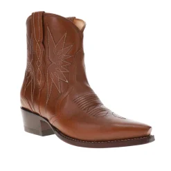 The Lynn Embroidered Snip Toe Pull On Cowboy Booties