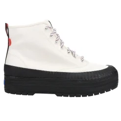 The Platform Mid Lug Splash Round Toe Lace Up Boots