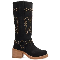 Troubadour Studded Round Toe Pull On Boots