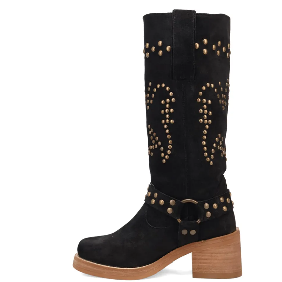 Troubadour Studded Round Toe Pull On Boots