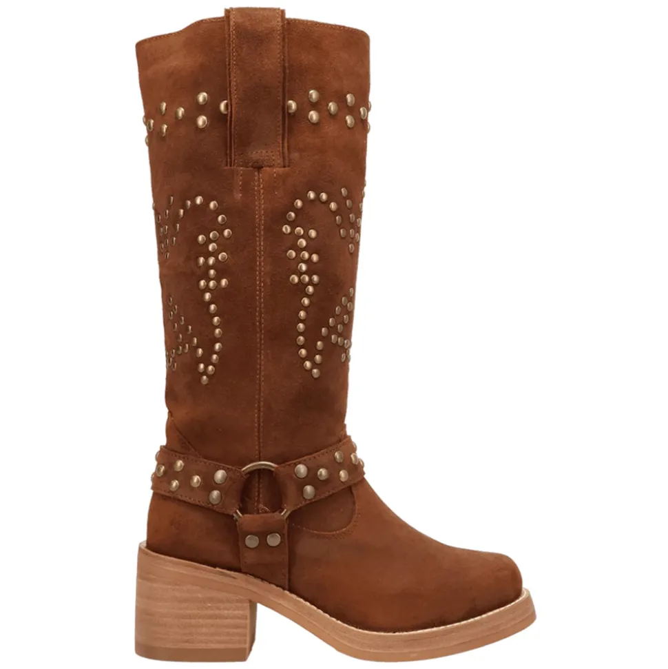 Troubadour Studded Round Toe Pull On Boots