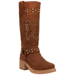 Troubadour Studded Round Toe Pull On Boots